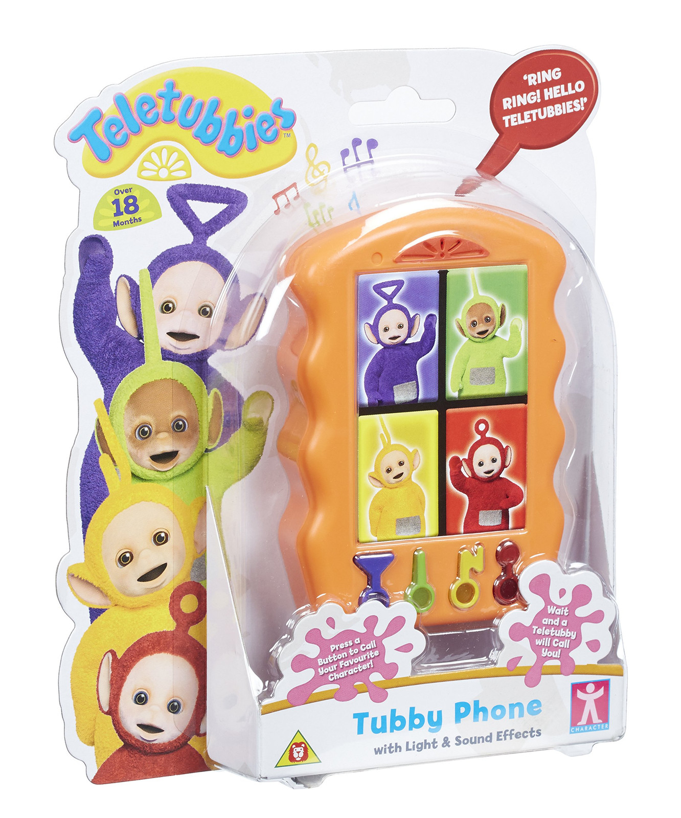 Teletubbies Tubby Phone, call one of the Teletubbies, and they will chat, giggle