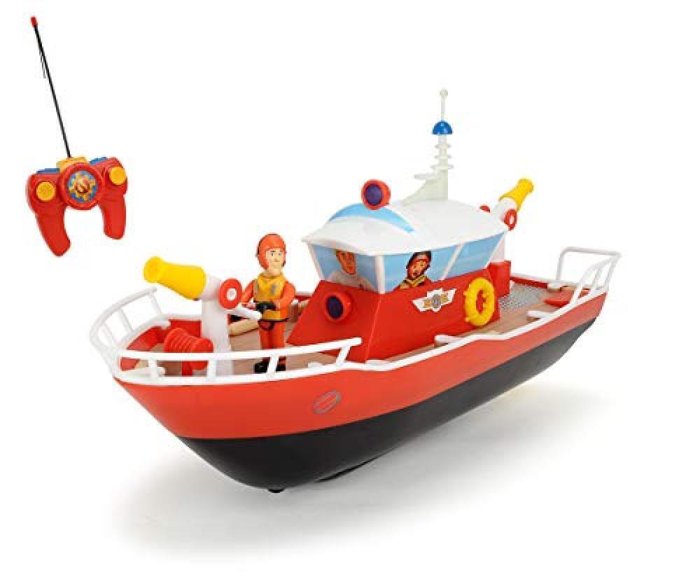 Dickie Toys Barca RC Titan FMS RC, giocattolo Sam il pompiere, barca radiocomand