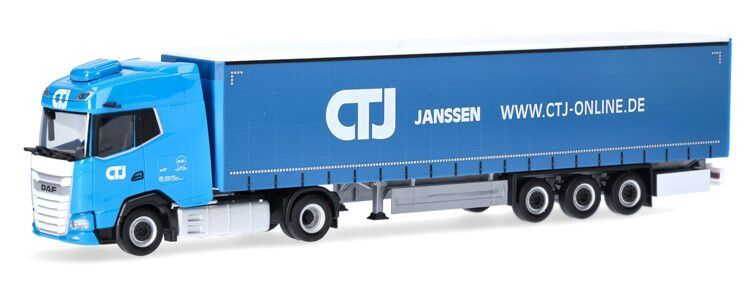 HERPA, DAF XG 4x2 con rimorchio telaio 3 assi CTJ - JANSSEN, 1/87,  HER318495