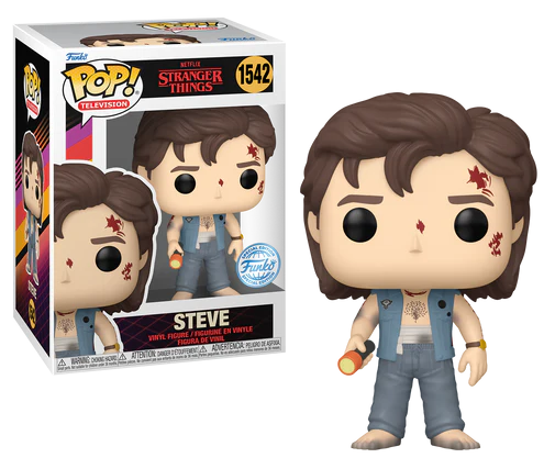 Funko pop! - STRANGER THINGS 1542 STEVE (BATTLE DAMAGE) - FUNKO POP TELEVISION