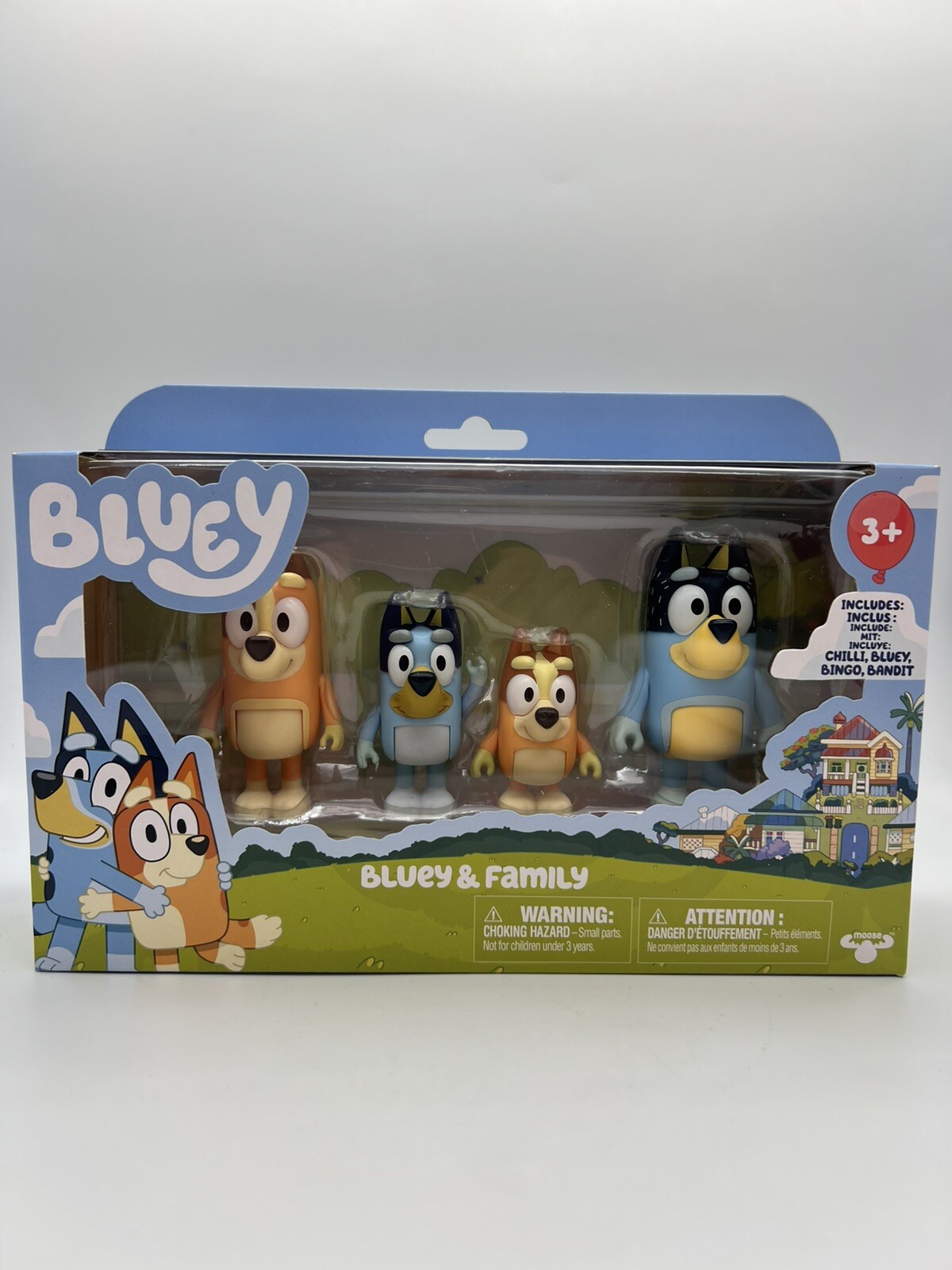 Giochi Preziosi Bluey - Set Da 4 Personaggi Articolati Della Famiglia Bluey