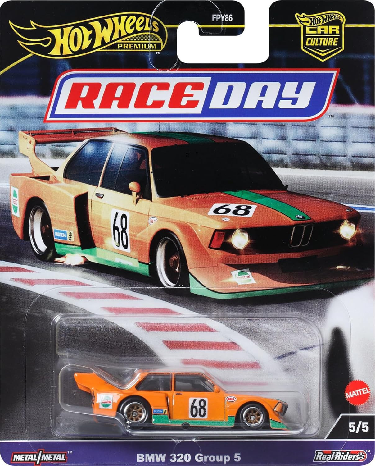 BMW 320 GROUP 5 nr 69 Modello Auto DieCast Scala 1:64 8cm Hot Wheels Race HRV94