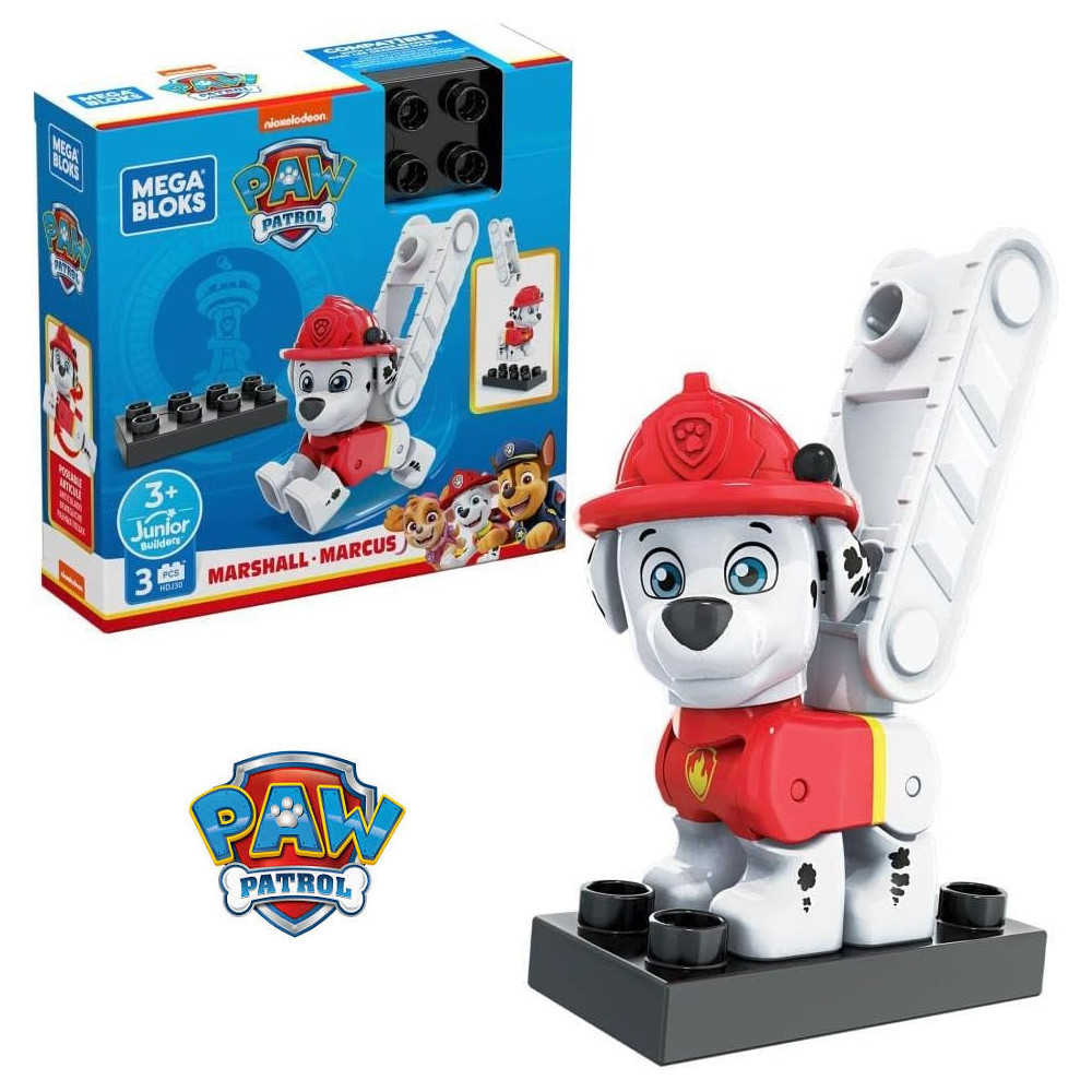 PAW PATROL MARSHALL PERSONAGGIO CON MATTONCINO MEGA BLOKS PAWPATROL SPIN MASTER