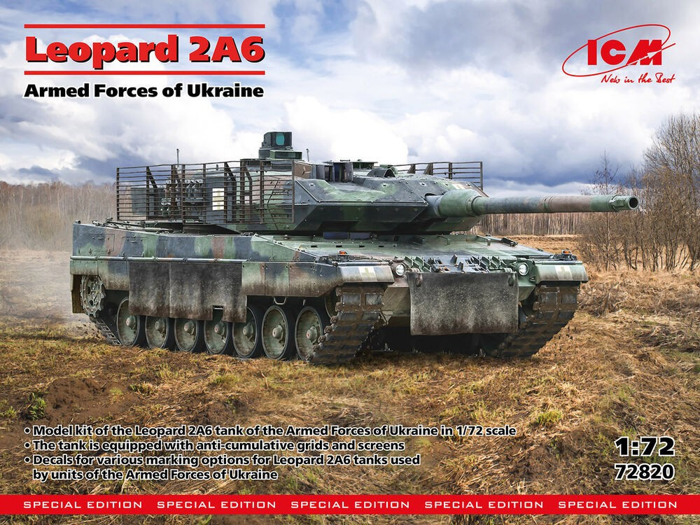 ICM 72820 MAQUETTE LEOPARD 2A6 DELLE FORZE ARMATE DELL'UCRAINA 1/72