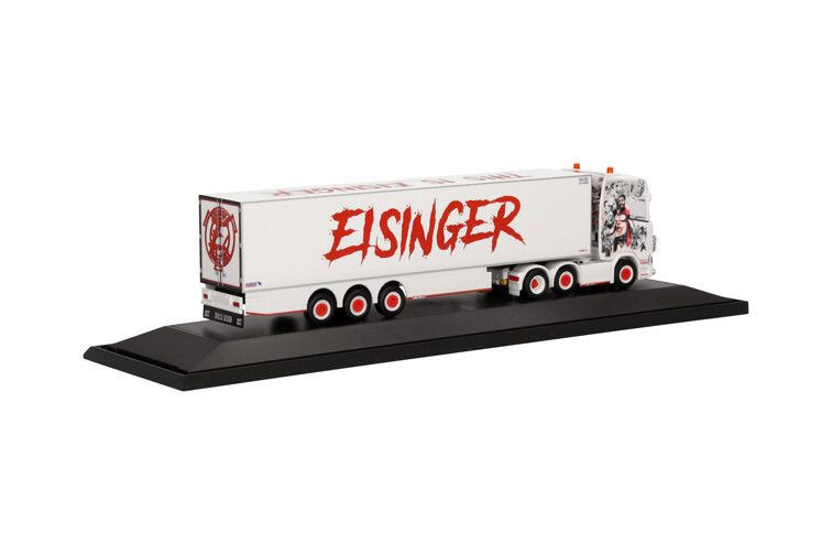 HERPA, SCANIA CS 20 6x2 con rimorchio frigo 3 assi EISINGER, 1/87,  HER122306