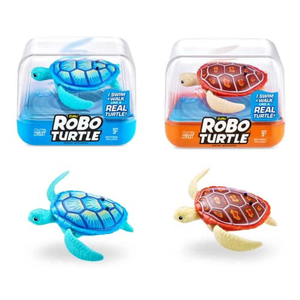 Robo Turtle Tartaruga da nuoto robotica (confezione da 2, arancione e blu) - NUO