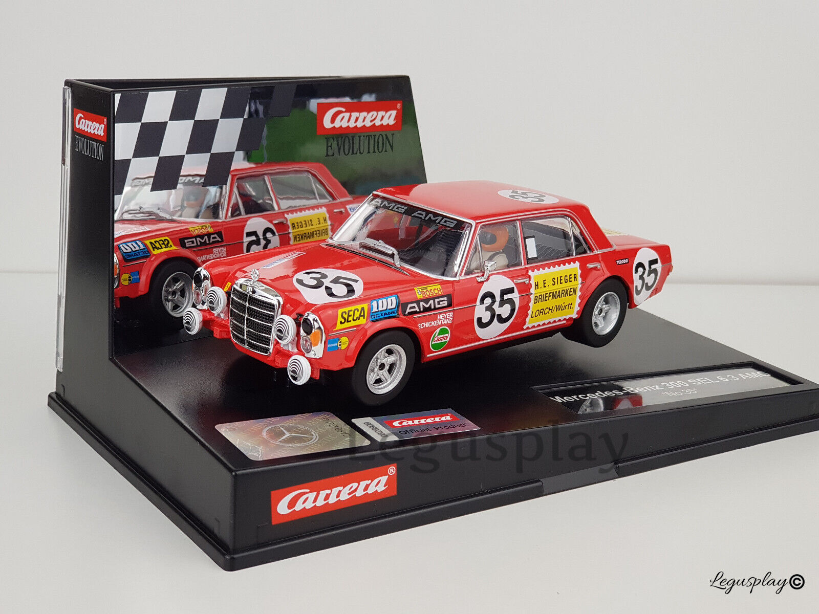 Slot Car Scalextric Carrera Evolution 27712 Mercedes-Benz 300 Sel 6.3 Amg #35