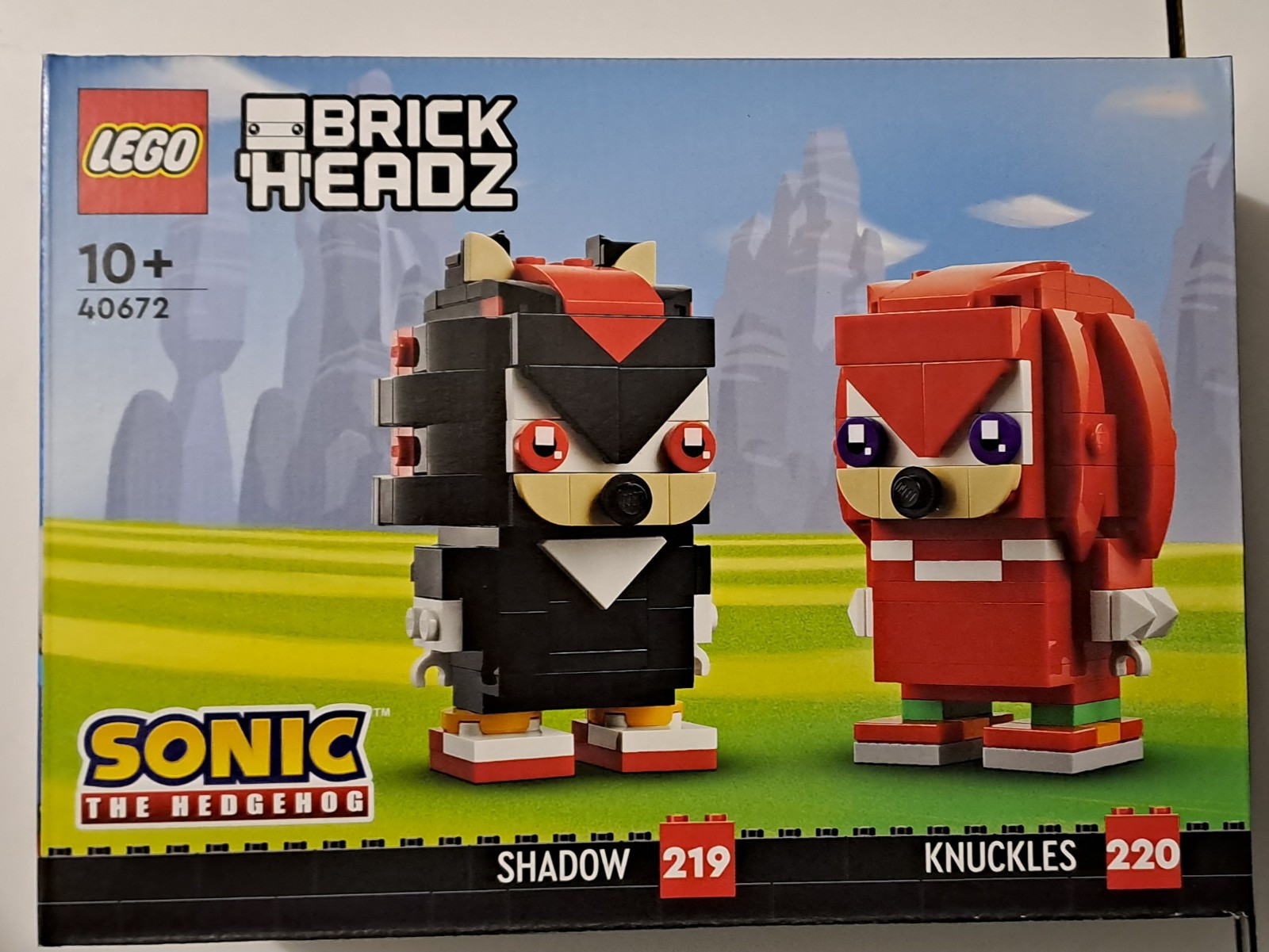 LEGO 40672 BrickHeadz Sonic the Hedgehog Knuckles & Shadow - Set N219 N220 Nuovo
