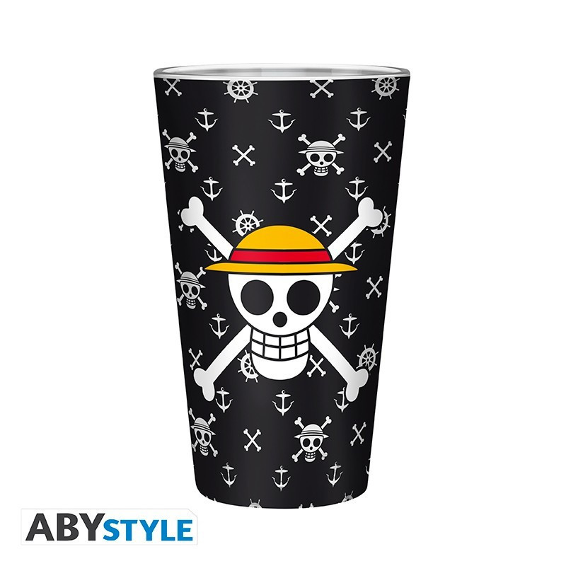 ONE PIECE - Large Glass - 400ml - Luffy - box