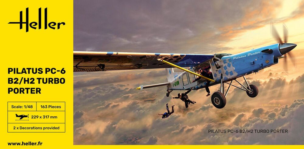 HELLER 30410 MODELLO AEREO PILATUS PC-6 B2/H2 TURBO PORTER 1/48