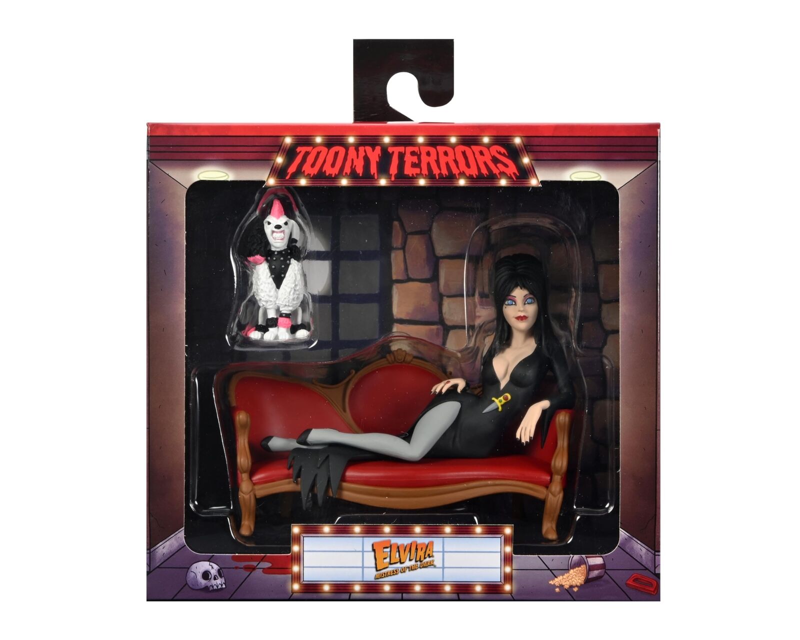 NECA - Elvira Toony Terrors: Elvira sul Divano 6 Pollici Action Figure