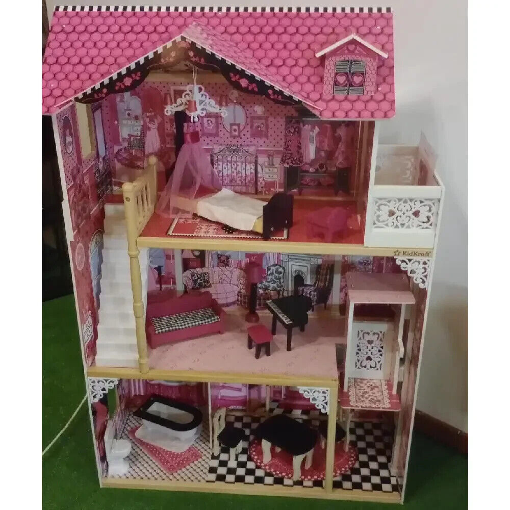 KidKraft Casa delle Bambole in Legno Amelia con Accessori e Mobili inclusi