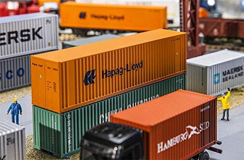 Faller Fa 180841 - 40 Hi-Cube Container Hapag Lloyd, Accessori per modellismo di