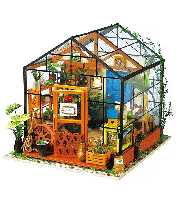 CATHY'S FLOWER HOUSE la serra di cathy ROBOTIME in legno DIY HOUSE miniatura CAS
