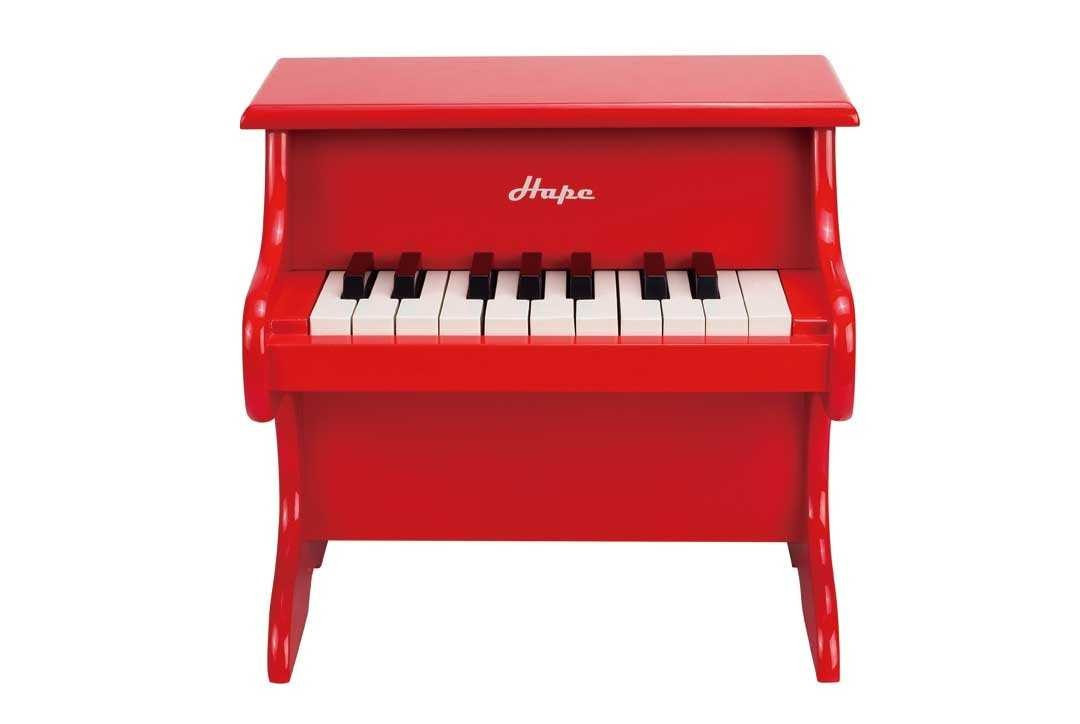 PLAYFUL PIANO PIANOFORTE DIVERTENTE gioco in legno HAPE età 3+ rosso 18 TASTI