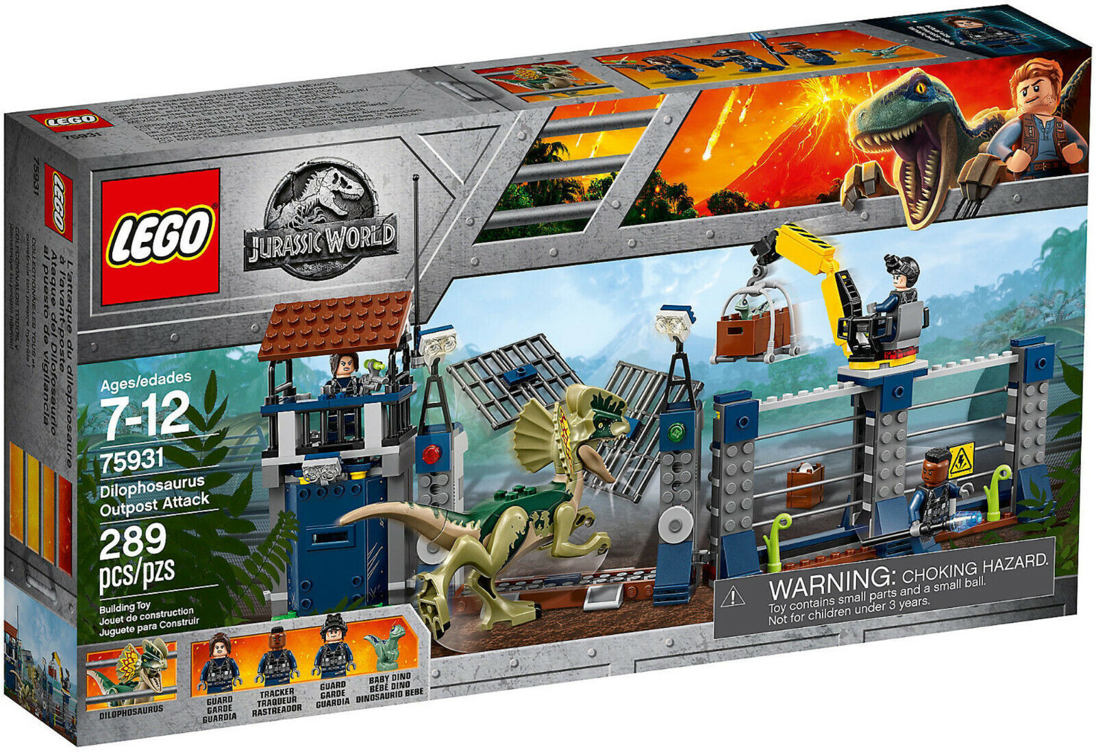 Lego Jurassic World 75931 Attacco all'Avamposto del Dilofosauro Jurassic Park