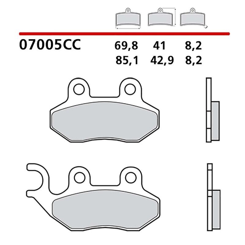 BREMBO KIT PASTIGLIE FRENO ANT. MONTA SU SYM CITYCOM S I CBS 300 15-15-07005