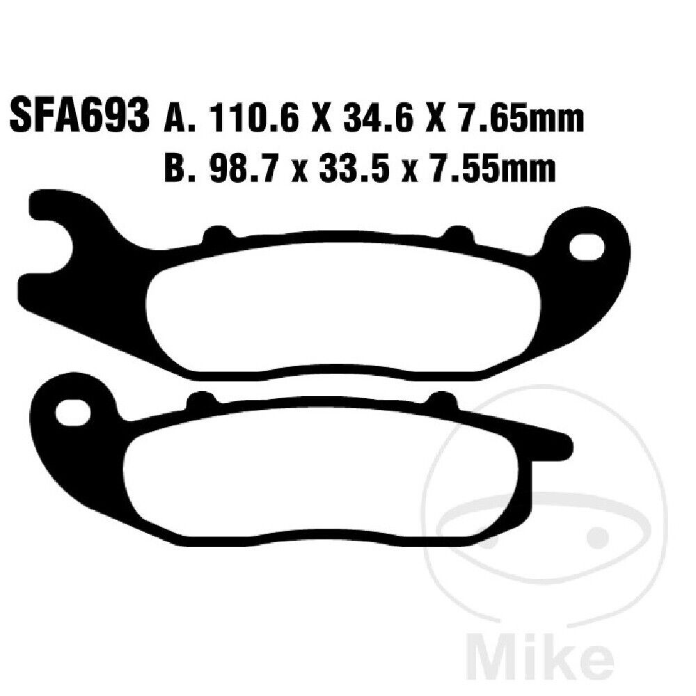 PASTIGLIE FRENO SCOOTER EBC SFA693 PIAGGIO 125 LIBERTY 2016-2016