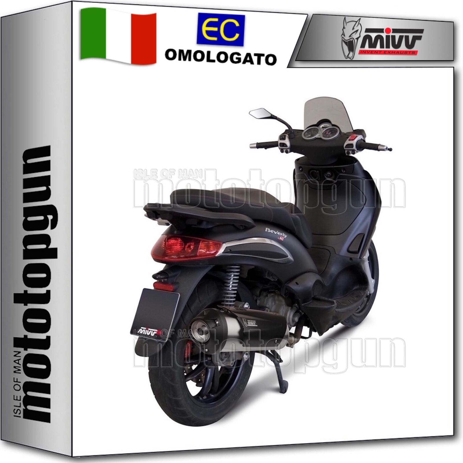 terminale completo hom open urban mivv per piaggio beverly tourer 300 2009 09
