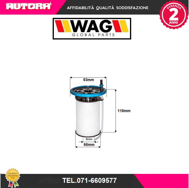 W9822B Filtro carburante (MARCA-WAG)