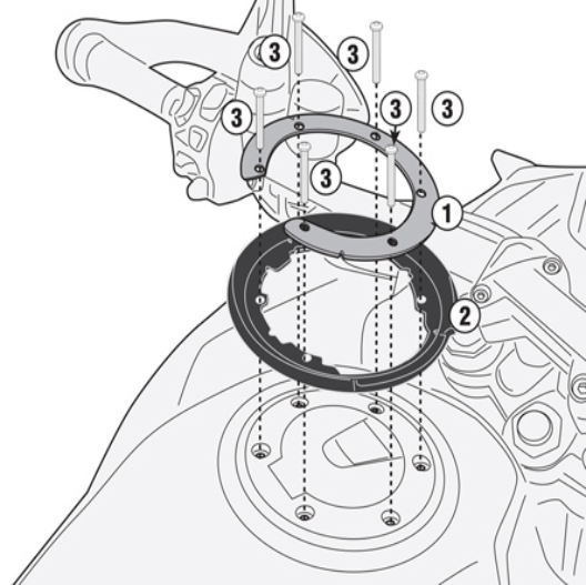 GIVI Flangia per borse da serbatoio TANKLOCK per TRIUMPH Tiger 1200 GT Explorer
