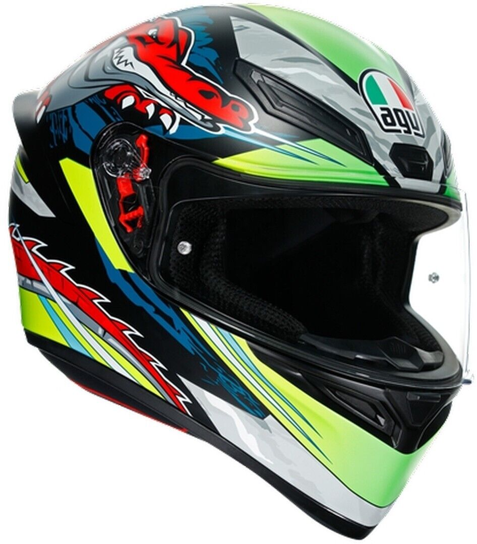 CASCO HELMET MOTO INTEGRALE AGV K1 DUNDEE BLACK GREEN RED BLACK TG L