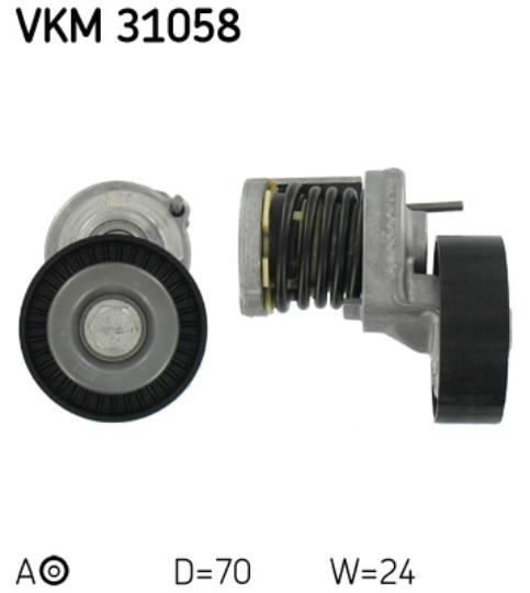 Rullo tenditore, Cinghia Poly-V VKM 31058 SKF per VW AUDI SEAT SKODA