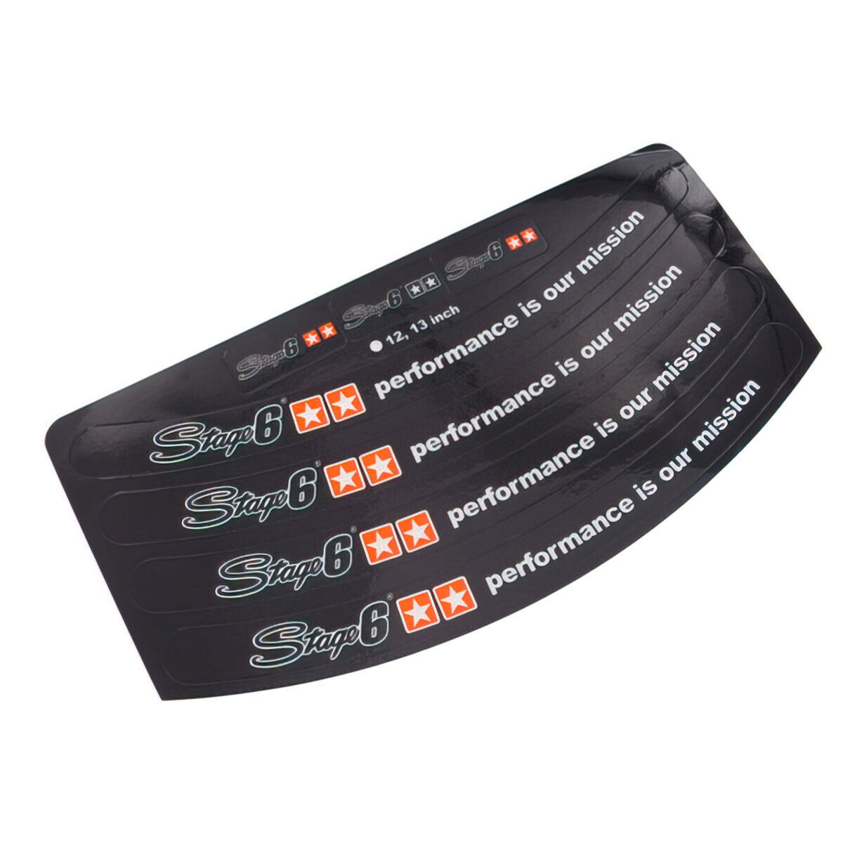 Adesivo cerchione STAGE6 12/13 pollici nero