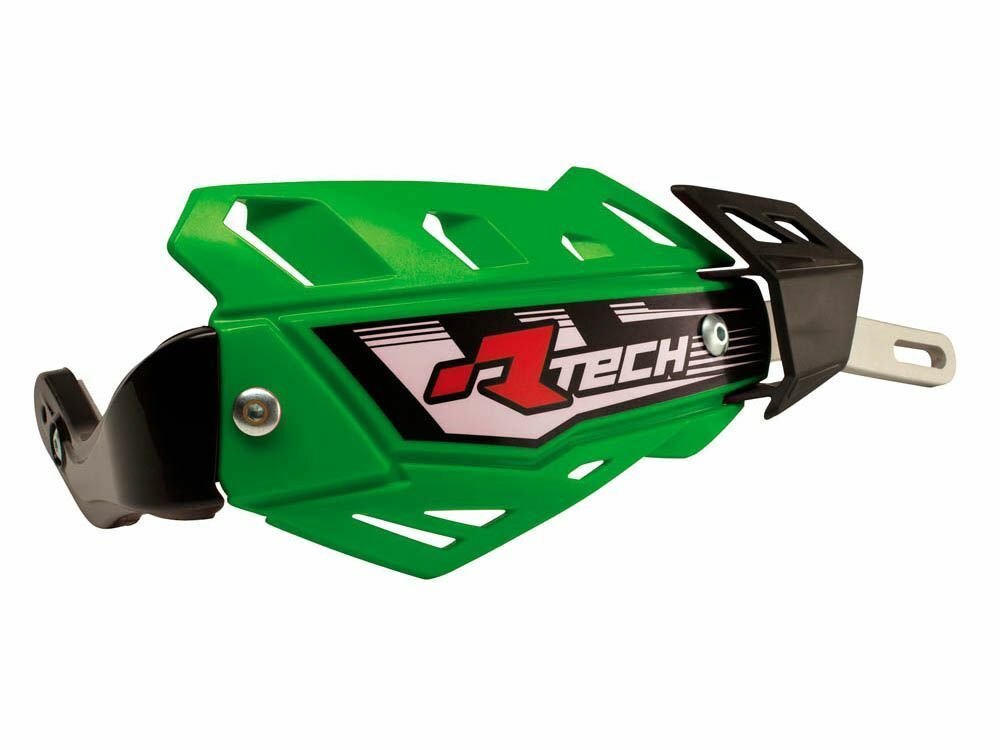 COPPIA PARAMANI UNIVERSALI RACETECH FLX ALU VERDE KAWASAKI