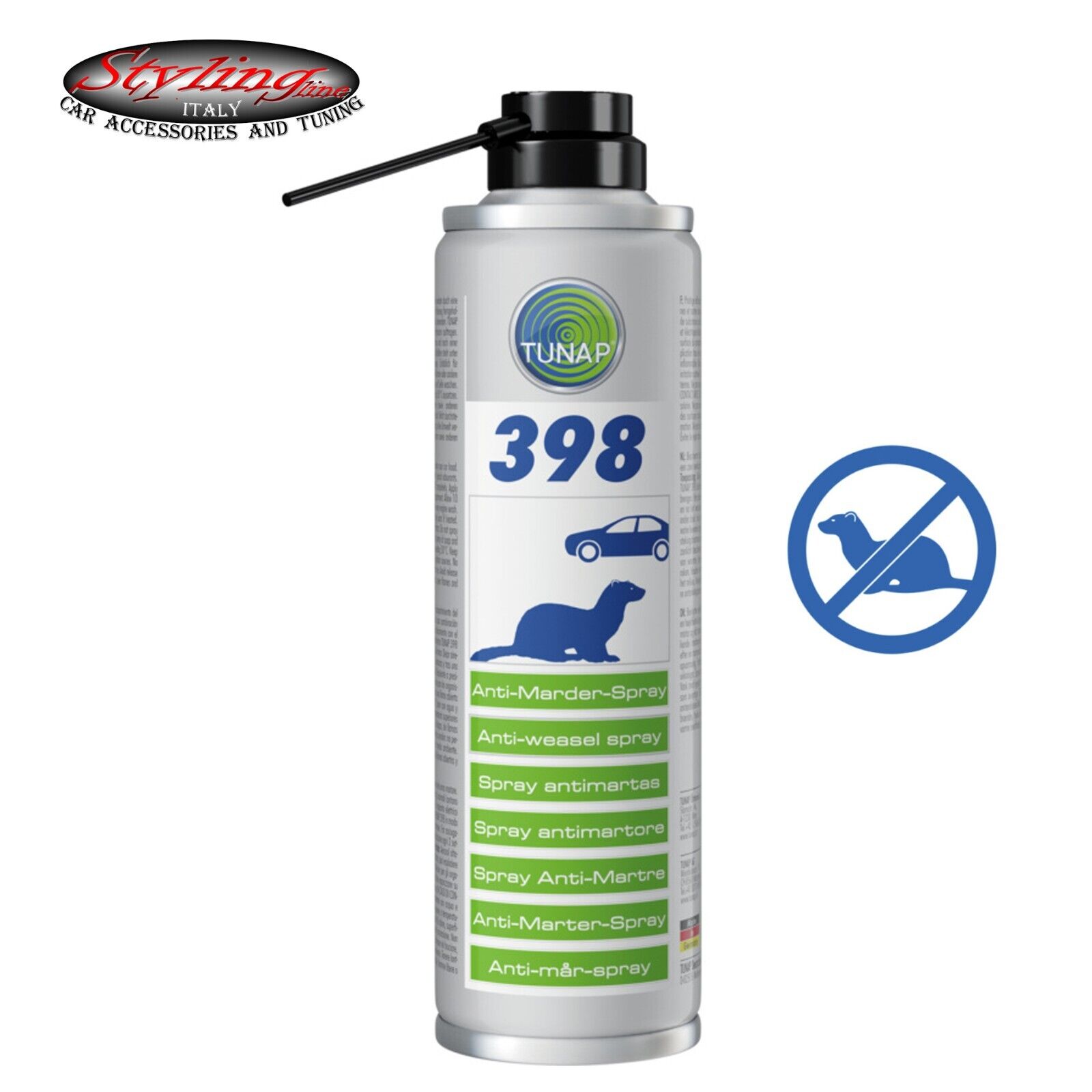 TUNAP 398 PROTEZIONE REPELLENTE SPRAY ANTIRODITORE MORSI TOPI AUTO RESISTE ACQUA