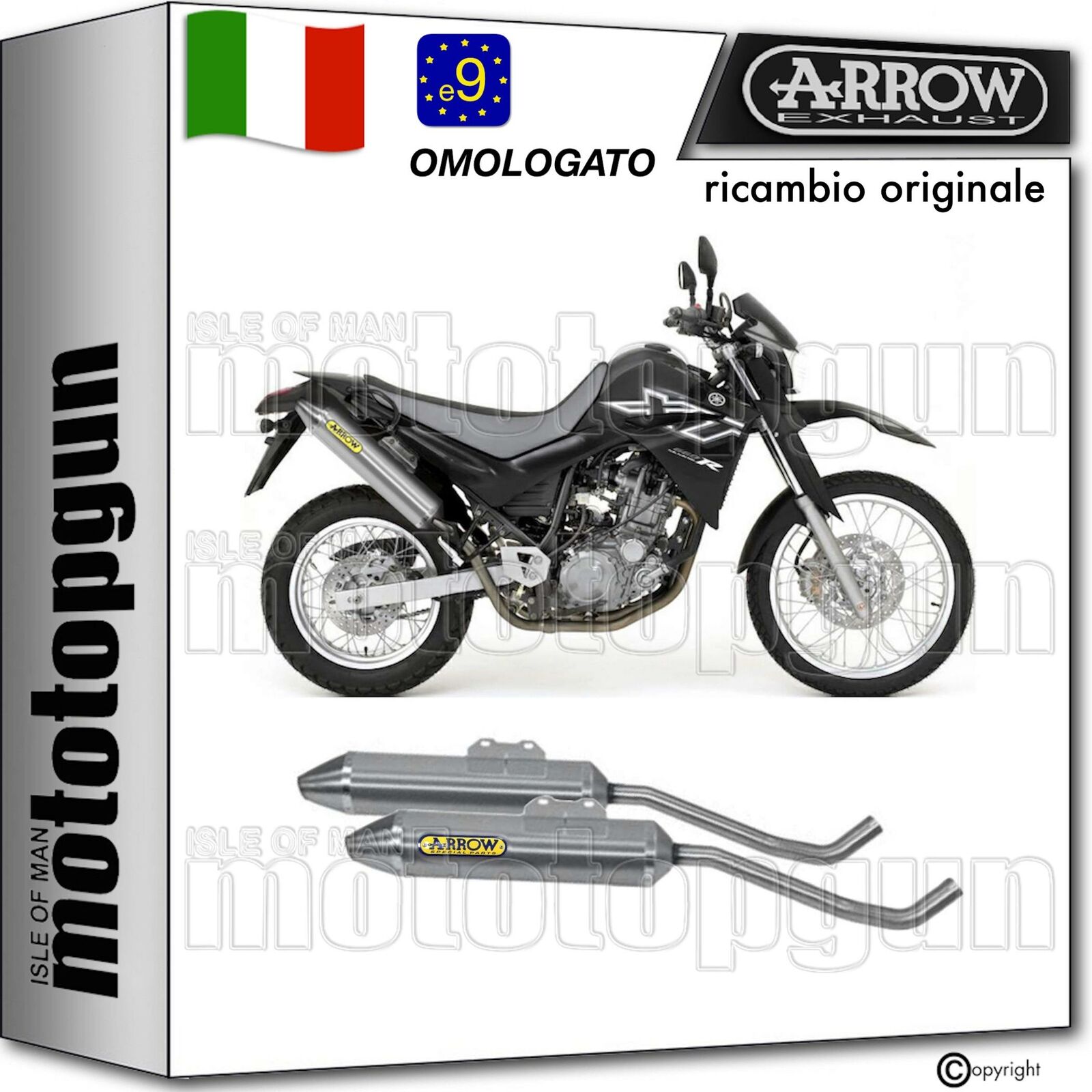 ARROW SCARICO OMOLOGATO THUNDER ALLUMINIO YAMAHA XT 660 R 2006 06 2007 07