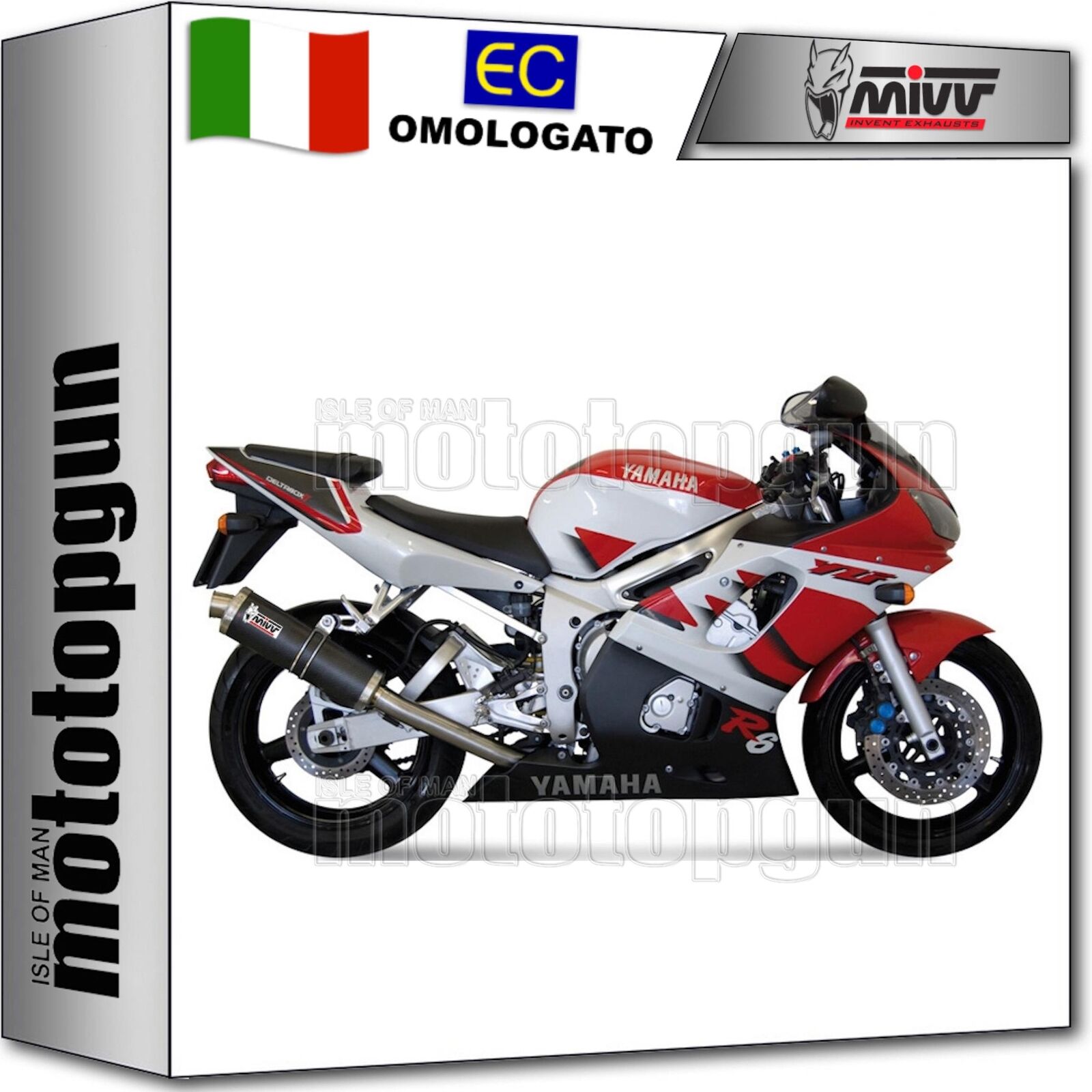 terminale omologato oval carbonio mivv per yamaha yzf 600 r6 1999 99 2000 00