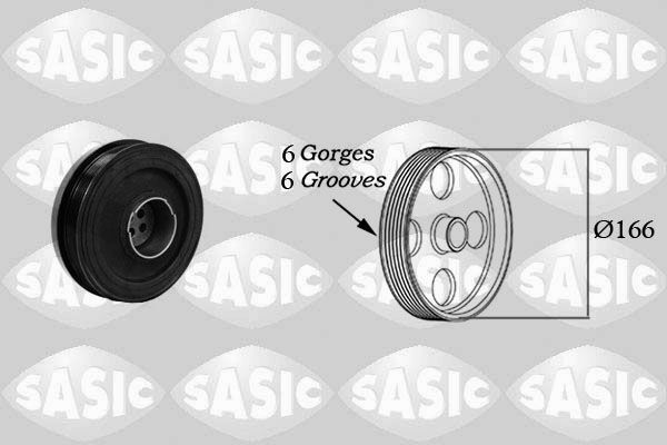 POULIE DE VILEBREQUIN DAMPER Bmw Serie 1 ber. (e81/e87)(2004->) 116 d 85Kw 116Cv