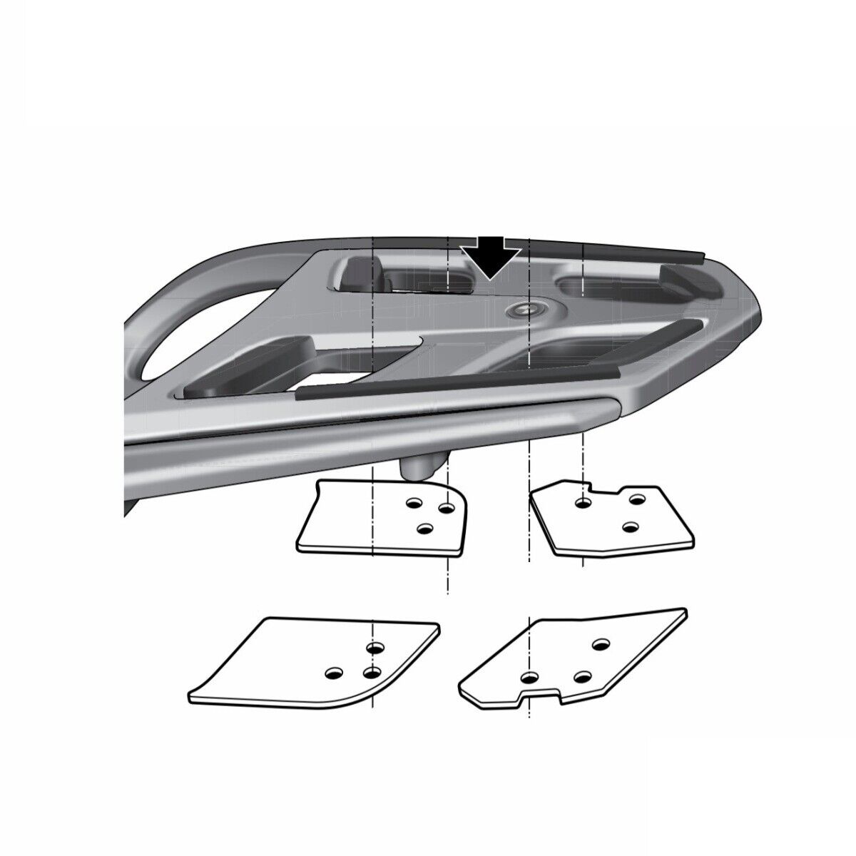 INSERTI FISSAGGIO BAULETTO SHAD TOP MASTER FOR BMW K 1600 B 2012-2017