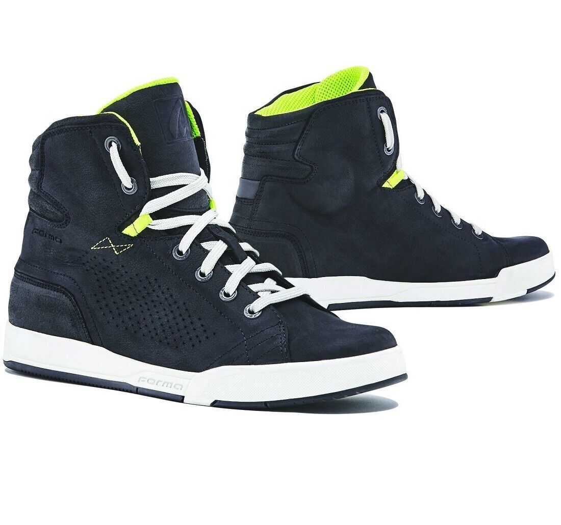 SCARPE STIVALI BOOTS MOTO FORMA SWIFT FLOW BLACK NERO PELLE TG 45