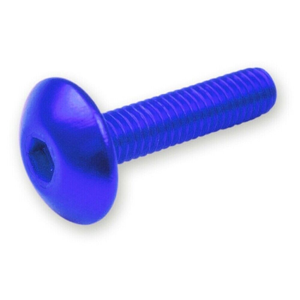 Kit 6 Bulloni Allen C/Auto Filettate m6x30. Azzurro per Moto Ricambi Motorino