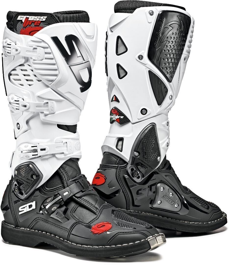 STIVALI BOOTS SNODO MOTO CROSS ENDURO SIDI CROSSFIRE 3 NERO BIANCO TG 45