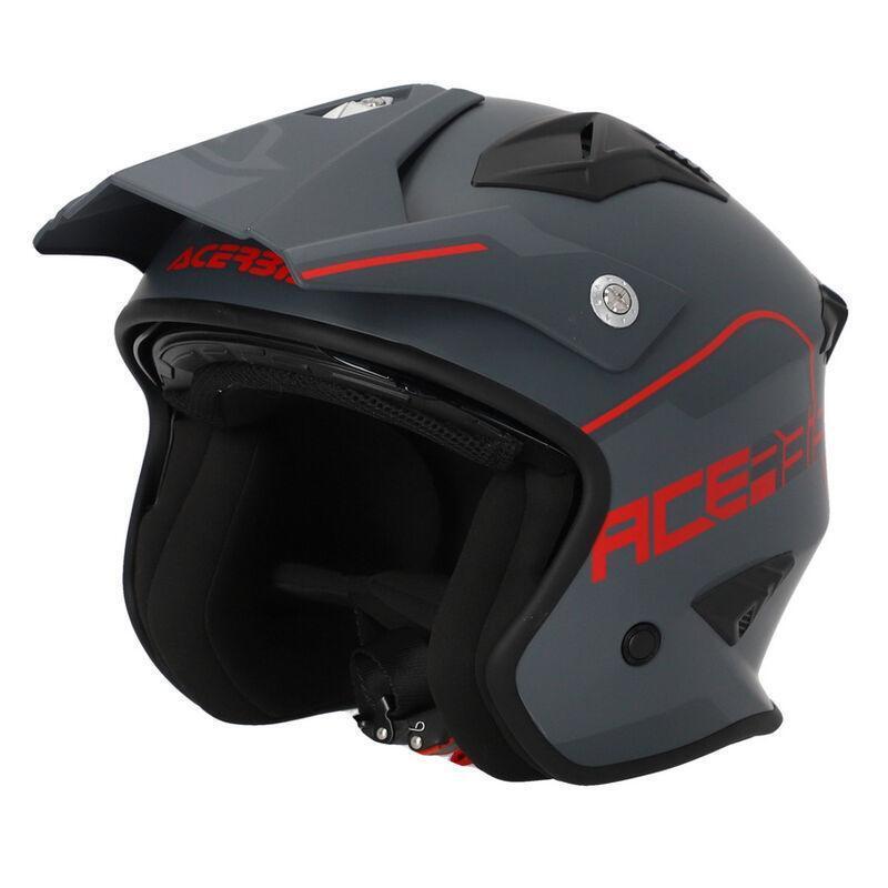 CASCO ACERBIS MODELLO JET ARIA omologazione E22-06 GRIGIO OPACO TAGLIA XL