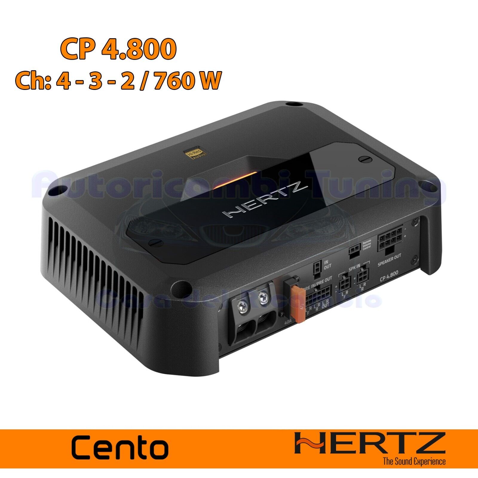 HERTZ CENTO POWER CP 4.800 Amplificatore 4 CH Classe D Multicanale 4x190W