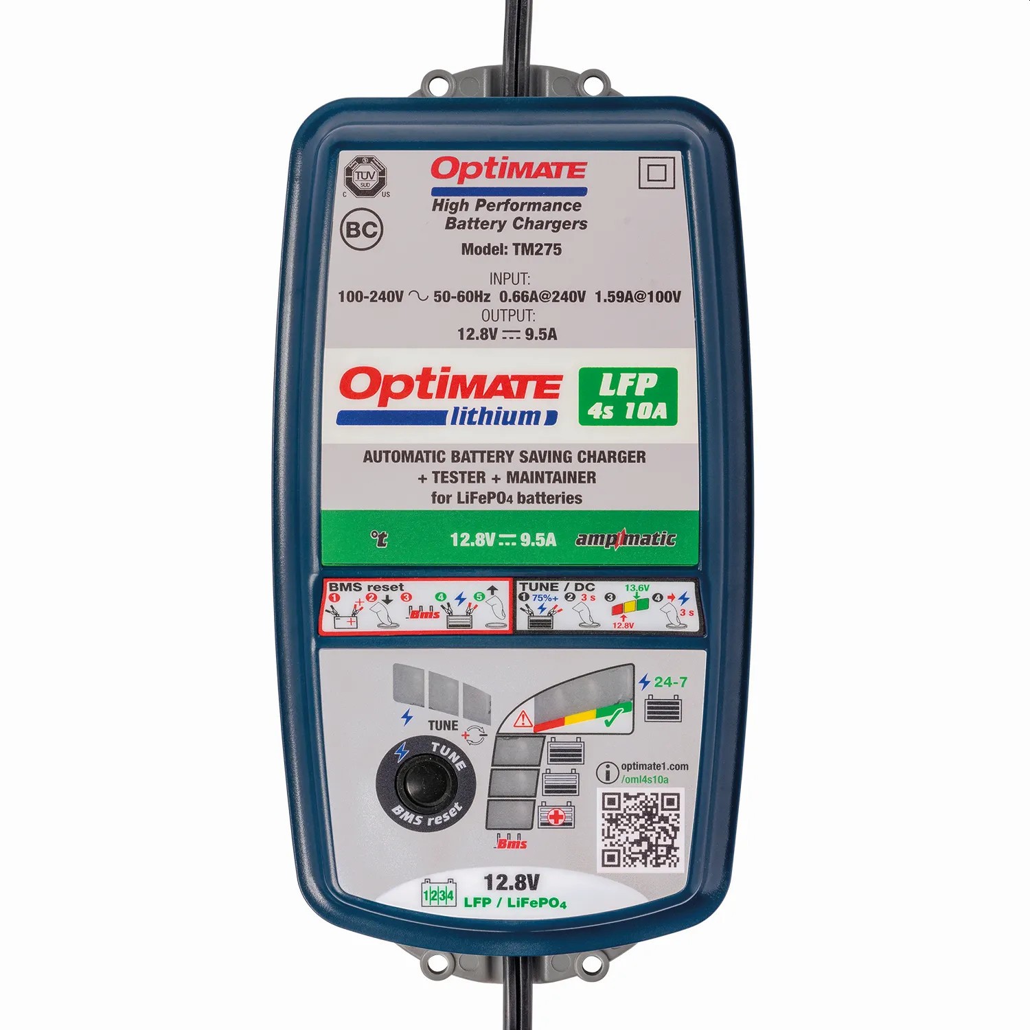 Optimate™ Lithium LFP 4S 10A Battery Charger TECMATE