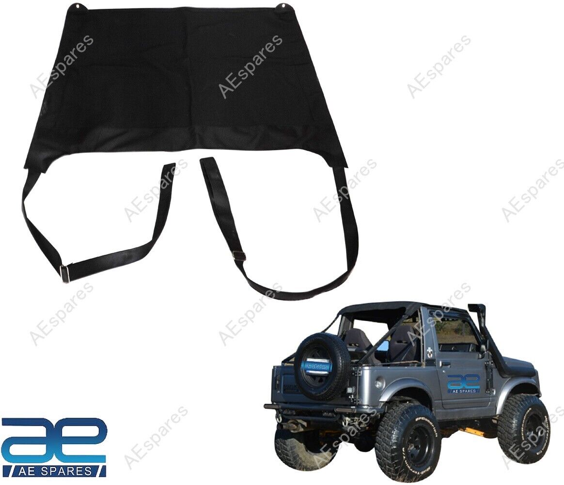 Bikini Soft Top Con Cinghie In Denim Nero Per Suzuki Samurai 1986-1995 S2U