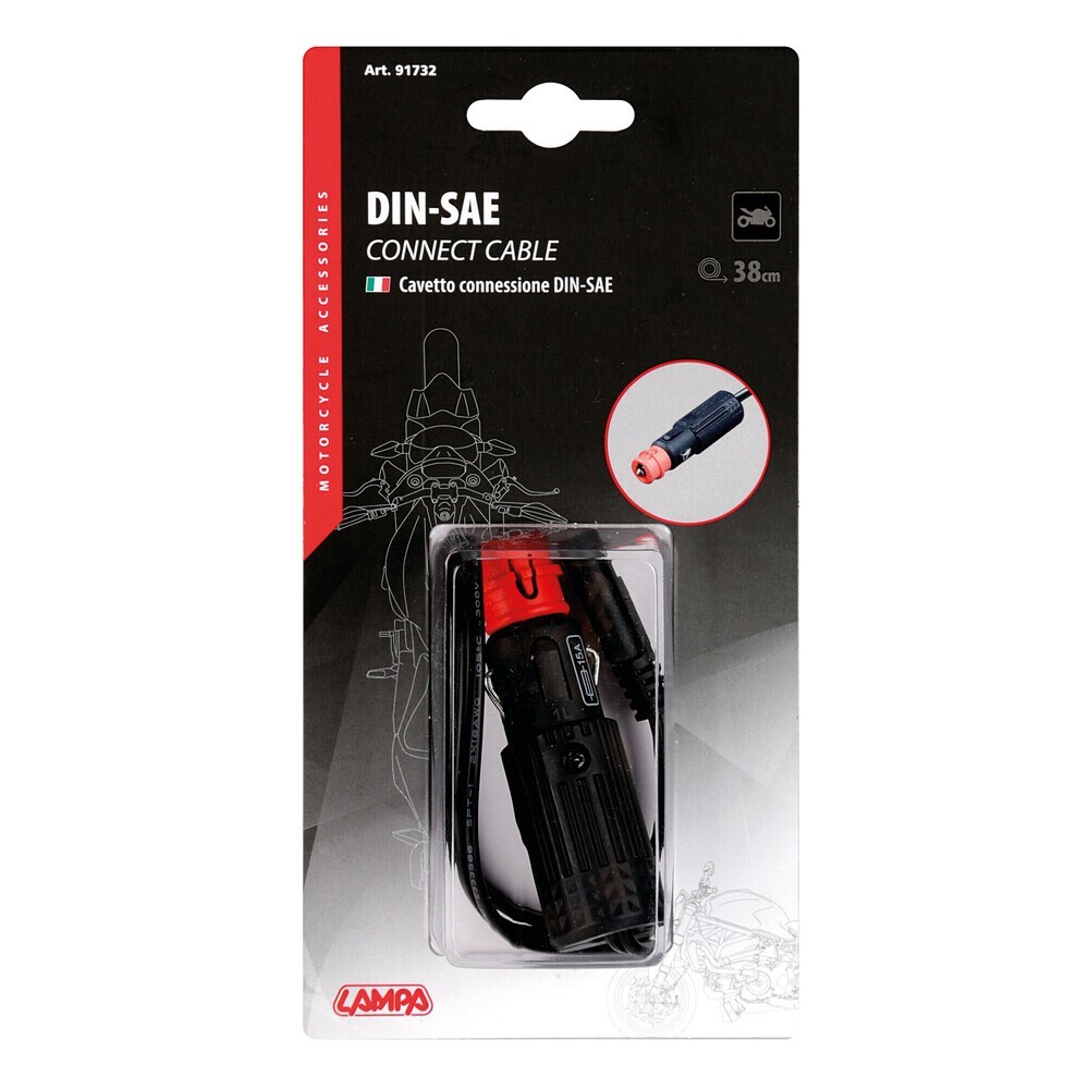 Cavetto connessione DIN-SAE - 38 cm X connettere caricabatterie con attacco SAE