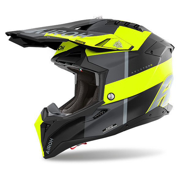 AV3M31 Casco Cross Enduro AIROH Aviator 3 Monarch Yellow Matt S