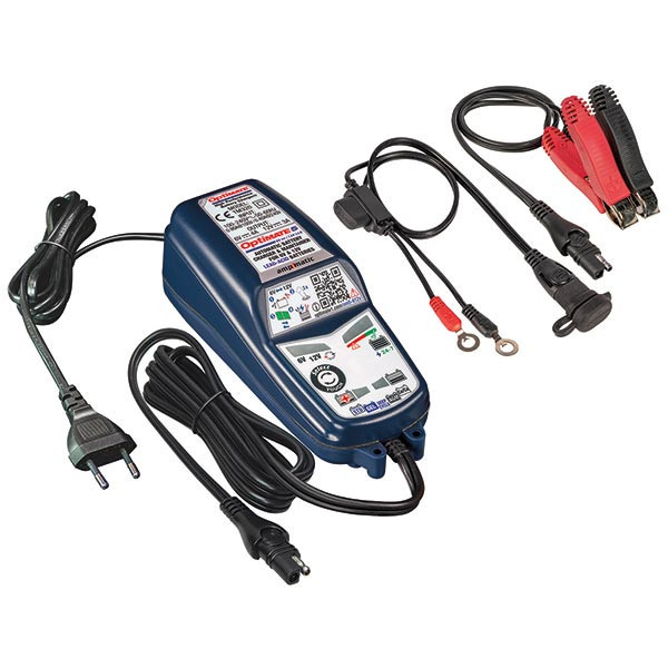 CARICABATTERIE CARICA BATTERIA PER MOTO OPTIMATE 5 AMPMATIC 6V-12V TECMATE TM320