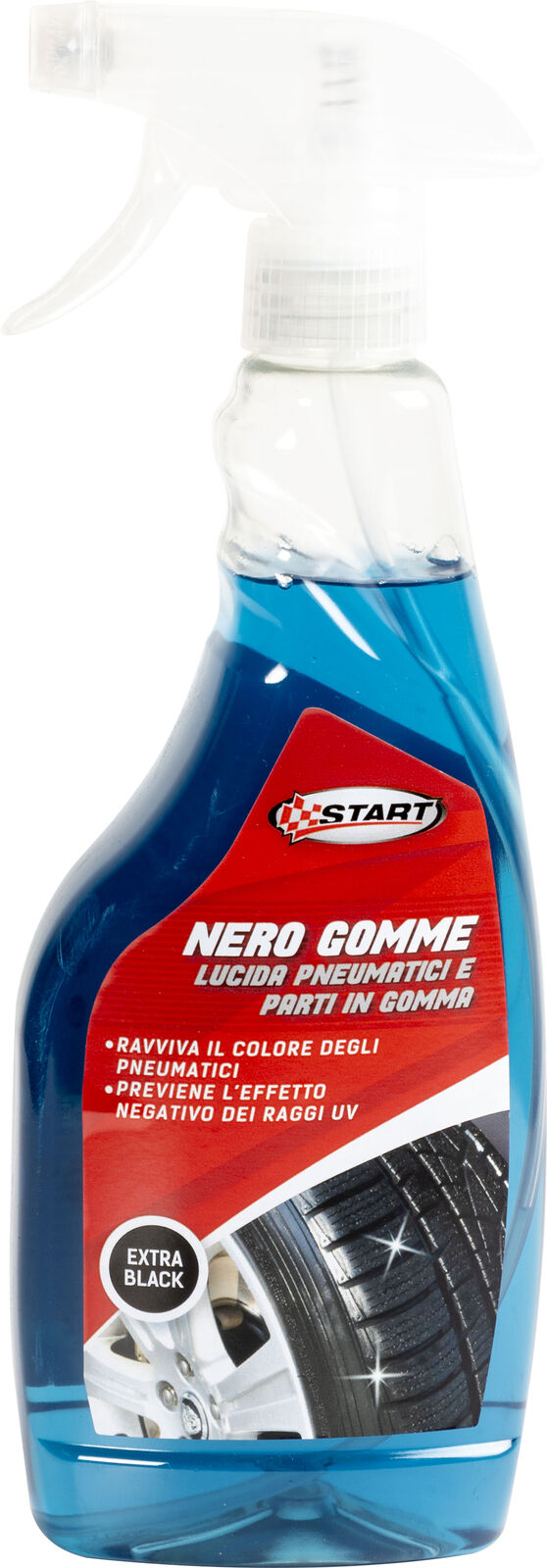 Trigger nero gomme lucida pnumetici extra black 500 ml per auto START