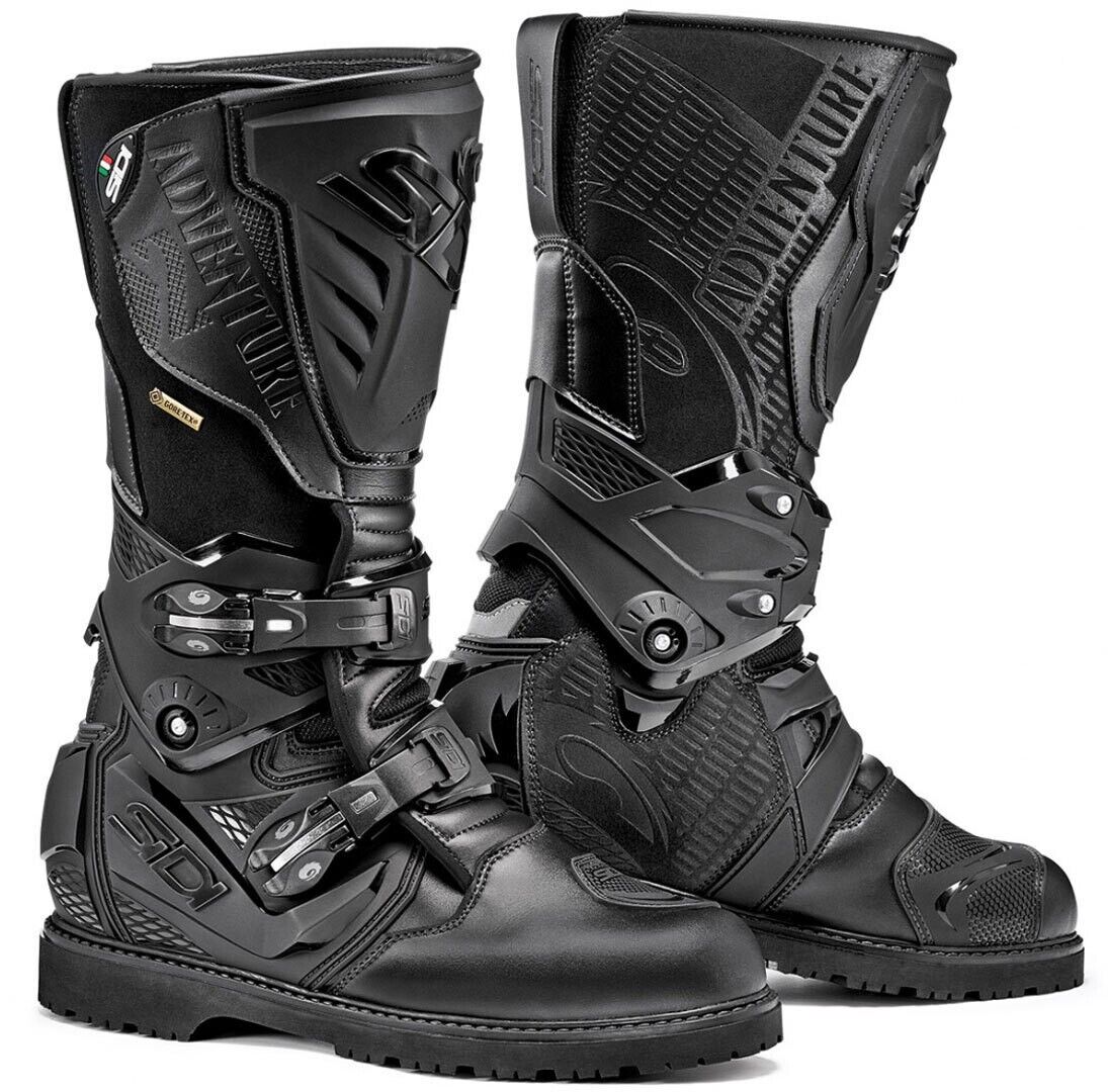 STIVALI IMPERMEABILI BOOTS MOTO SIDI ADVENTURE 2 GORE TEX PELLE NERO TG 45