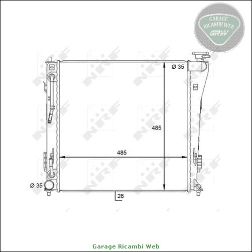 220927N-2684 Radiatore acqua per HYUNDAI i40