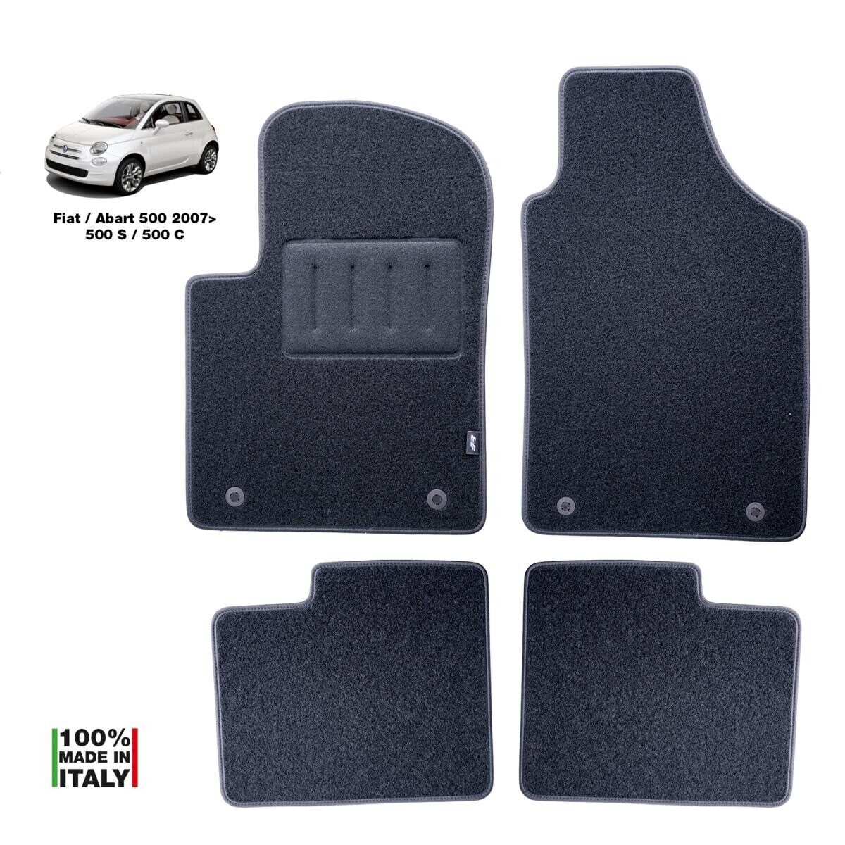 4 tappetini su misura in moquette per Fiat 500/ Abarth  SIMONI RACING art.TSM3