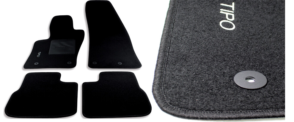 KIT 4 PEZZI TAPPETI TAPPETINI MOQUETTE PER FIAT TIPO SEDAN/SW 16>
