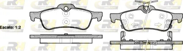 Pastiglie freno Assale posteriore 2862.02 ROADHOUSE per DAIHATSU TOYOTA